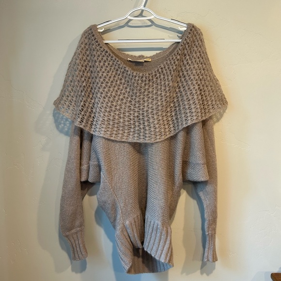 Vintage Stella McCartney Off-Shoulder Sweater Lace Mohair Size 42 Designer